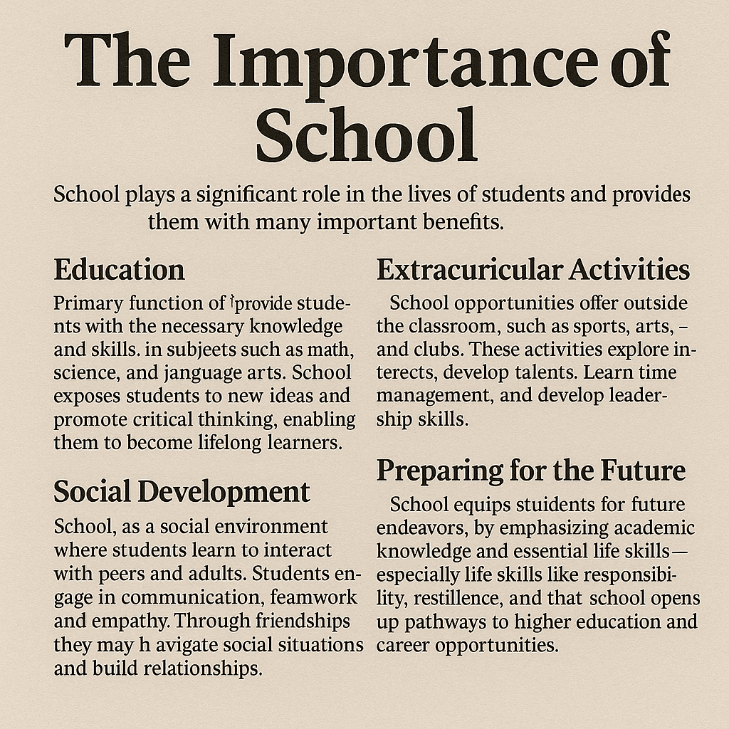 🏫 The Importance of School in a Child&#8217;s Life